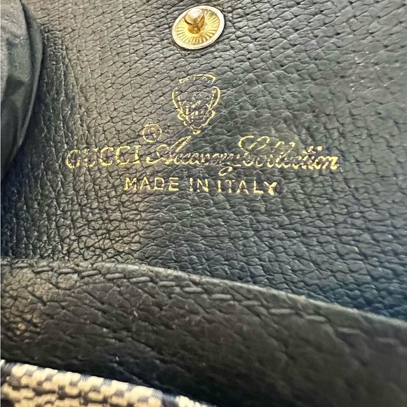 Gucci GG Supreme Navy Small Coin Wallet - Leather Unisex Made in Italy - Picture 6 of 10